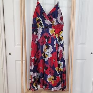 Lulu's Floral Surplus Spaghetti Strap Tank Dress